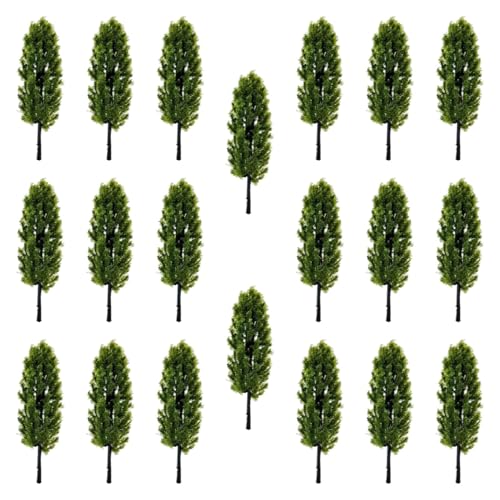 Folpus 20pcs Modellbäume Miniaturbäume Schreibtisch Dekoration tun Spielzeug Spielzeug HO Scale Bäume Architekturbäume für den Baumodell, 10cm von Folpus