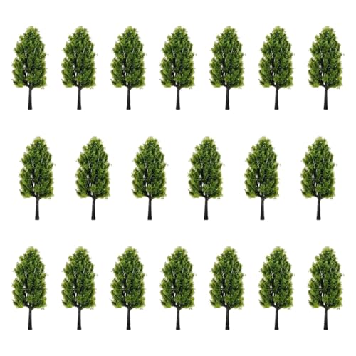 Folpus 20pcs Modellbäume Miniaturbäume Schreibtisch Dekoration tun Spielzeug Spielzeug HO Scale Bäume Architekturbäume für den Baumodell, 6cm von Folpus