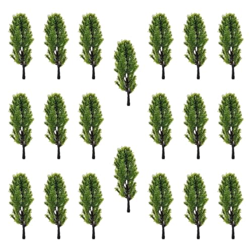 Folpus 20pcs Modellbäume Miniaturbäume Schreibtisch Dekoration tun Spielzeug Spielzeug HO Scale Bäume Architekturbäume für den Baumodell, 8cm von Folpus