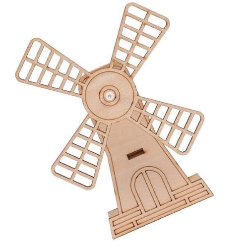 Folpus 2X 3D Holz Montagepuzzle Holz Bastelset DIY Montagemodellbausatz Windmühle von Folpus