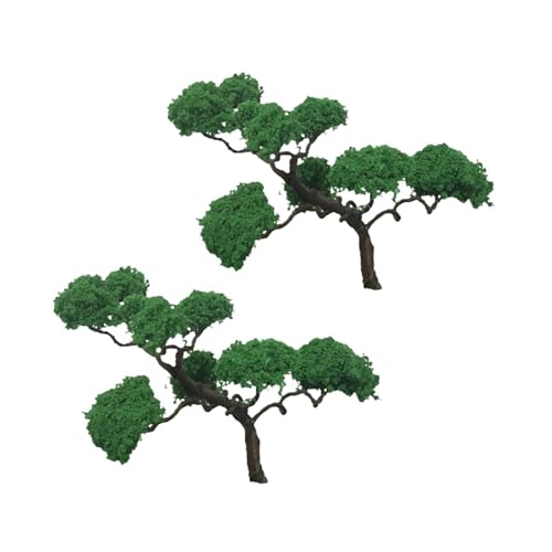 Folpus 2pcs Mini Model Miniaturbäume Architektur DIY Crafts Landschaft Landschafts Zuglandschaft zum Erstellen von Bahnhofsplattformen, 12cm von Folpus