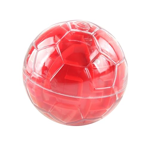 Folpus 3D-Puzzlespielball, sequentielles Schwerkraftgedächtnislabyrinth, Partygeschenke, Familienaktivität, Denksportaufgabe für Kinder ab 5 Jahren, Kinder, Rot von Folpus