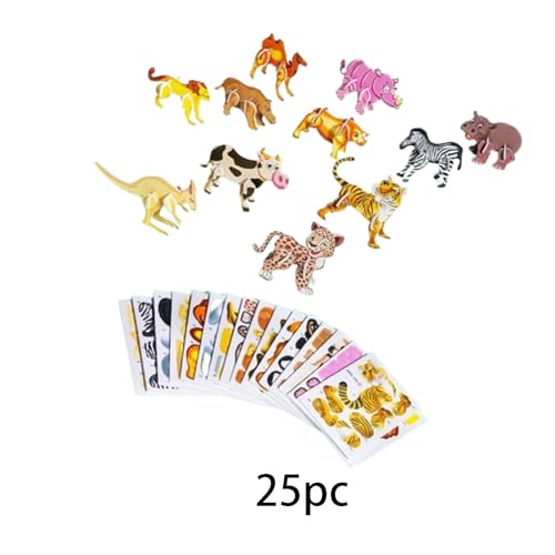 Folpus 3D Tier Puzzle, Lernspielzeug für Kinder, Kreatives Geschenk, Motoriktraining, Tiere von Folpus