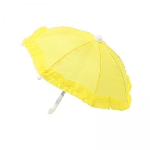 Folpus 3X Puppen Regenschirm, Mini Farbschirm, Süßes Mini Regenschirm Spielzeug, Malerei Geschenk, Hängende Dekorative Requisiten für Kinder von Folpus