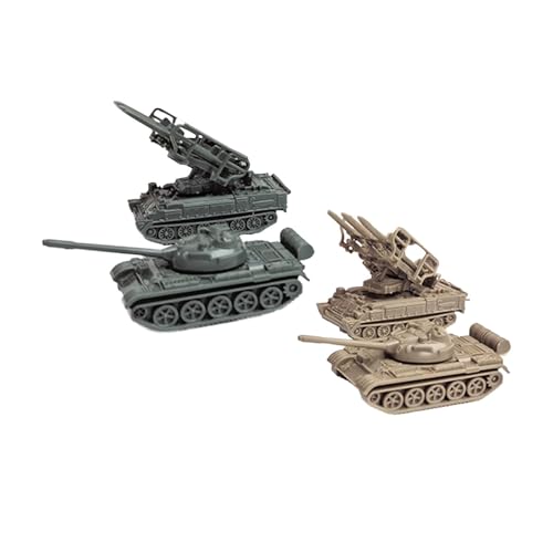 Folpus 4 Stücke 1:144 Montage Tank Modell Tank LKW 4D Modell Wohnkultur Gepanzertes Fahrzeug Radfahrzeug Modell Sammlerstücke für Jungen von Folpus