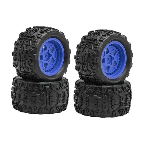 Folpus 4Pcs 1/18 RC Auto Reifen Reifen 2,8 Zoll Durchmesser Einfach Installieren Ersatzteile Stilvolle Ersatz, Blau von Folpus