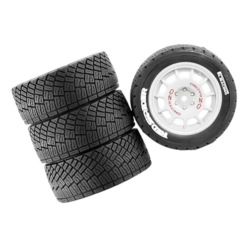 Folpus 4Pcs RC Rad und Reifen Modell DIY Ersatzteile DIY ACCS Professionelle 3 in Durchmesser Schwarz für 1/8 von Folpus