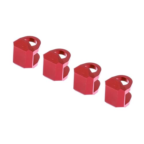 Folpus 4X Shock Cap Protector Stoßdämpfer Schutz Abdeckung Professionelle Metall Upgrade Zubehör für 1/16 380, Rot Folpus 4X Shock Cap Protector Stoßdämpfer Schutz Abdeckung Professionelle Metall Upgrade Zubehör für 1/16 380, Rot von Folpus