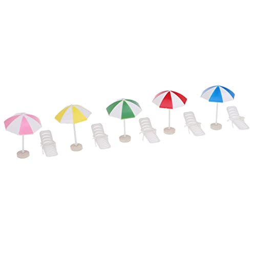 Folpus 5er Set Mini Deck Sonnenschirm für Puppenhaus Hof Szenen Dekor, Mehrfarbig Folpus 5er Set Mini Deck Sonnenschirm für Puppenhaus Hof Szenen Dekor, Mehrfarbig von Folpus