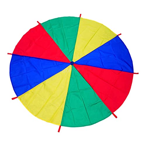 Folpus 8 Griffe 2 / Kinderspiel Rainbow Parachute Game Übung Sportspielzeug, 2M von Folpus