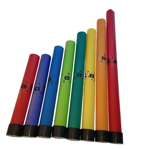 Folpus 8 Stück 8 gestimmte Schlagröhren, Musikspielzeug, Bunte Lehrmittel, pädagogische Töne, Vorschule mit Kappen, Musikröhren Folpus 8 Stück 8 gestimmte Schlagröhren, Musikspielzeug, Bunte Lehrmittel, pädagogische Töne, Vorschule mit Kappen, Musikröhren von Folpus