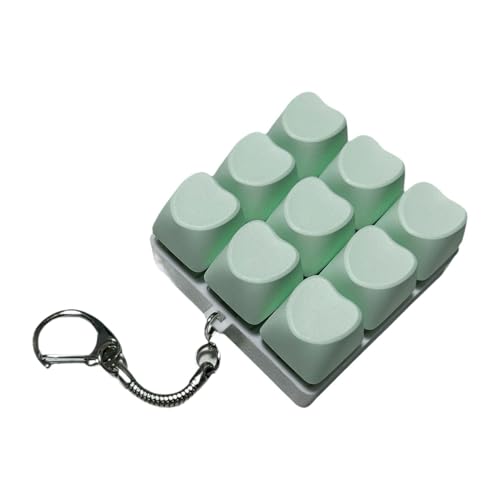 Folpus 9-Tasten-, Fidget-Spielzeug, Schlüsselanhänger, Dekompressionsknopf, Finger-Spielzeug, mechanische, Cyan Folpus 9-Tasten-, Fidget-Spielzeug, Schlüsselanhänger, Dekompressionsknopf, Finger-Spielzeug, mechanische, Cyan von Folpus