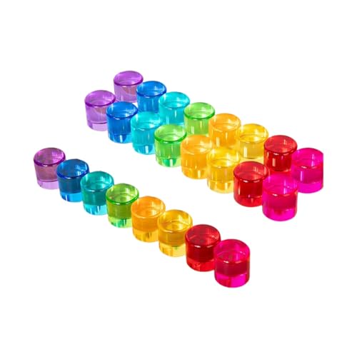 Folpus Acryl-Edelstein-Stapelblöcke, Regenbogen-Stapelspiel, Entwicklungs- und Konstruktionsspielzeug, Lernspielzeug von Folpus