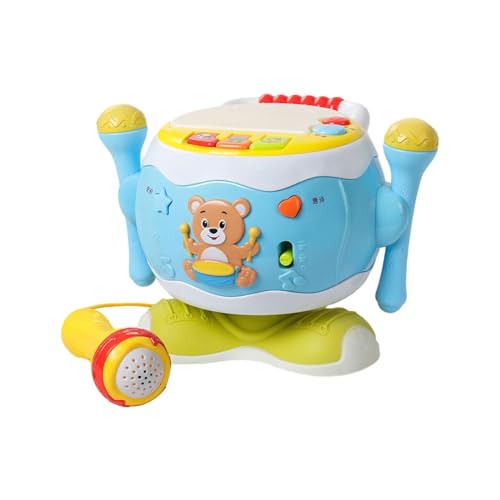 Folpus Aktivitätstisch-Center-Spielzeug, Babyspielzeug, Handschlagtrommel für Kinder für 1-, 2-, 3- und 4-Jährige, Blau von Folpus