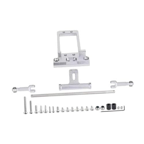 Folpus Aluminium -Legierung BTA Servo -Mount -Skala Hydraulische Lenkverbindungs ​​-Kit RC Crawler Car Upgrade Kit Achse Upgrade Teil, Silber von Folpus