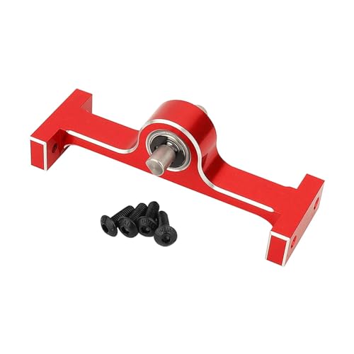 Folpus Aluminiumlegierung RC Autoübertragungskoffer Getriebe Getriebehalbauer für RC Crawler DIY Upgrades MOA 1.9 Shafty LCG, Rot von Folpus