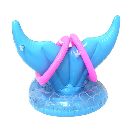 Folpus Aufblasbares Wurfspielset, aufblasbare Meerjungfrau Schwanz Sommer schweben nach Garten, Blau Folpus Aufblasbares Wurfspielset, aufblasbare Meerjungfrau Schwanz Sommer schweben nach Garten, Blau von Folpus
