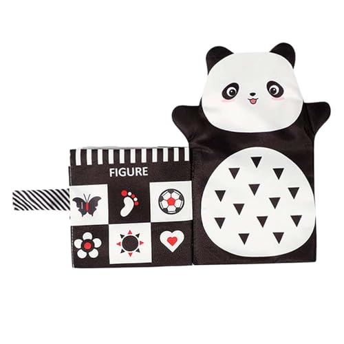 Folpus Babyspielzeug, sensorisches Spielzeug, kann Nicht zerreißen und beißen, Babybuch für Interaktion, Geburtstag, Panda von Folpus