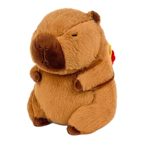 Folpus Cartoon-gefülltes Capybara-Spielzeug, begleitendes Schlafspielzeug, Dekoration, Stofftier für Erwachsene, mit 33cm von Folpus
