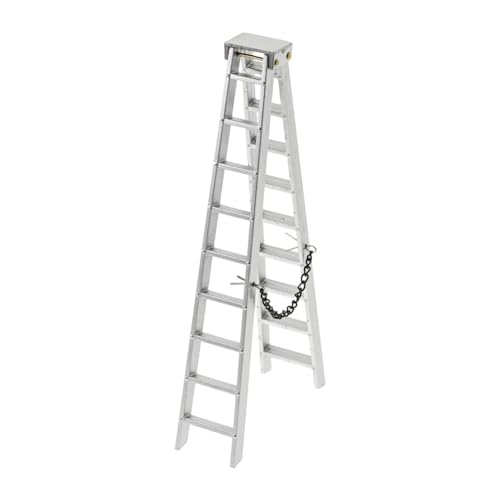 Folpus DIY Mini-Leiter 1/10 RC Modellauto-Zubehör Realistische kleine Leiter Treppen Dekor RC Crawler Autoteile Mini Treppen Dekoration, 15cm von Folpus