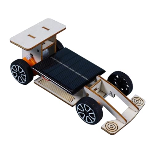 Folpus DIY Mini Solar Rennwagen Spielzeug Gebäude Spielzeug Holz Auto Fahrzeug Modell Lernspielzeug DIY Experiment Projekt Lernspielzeug von Folpus