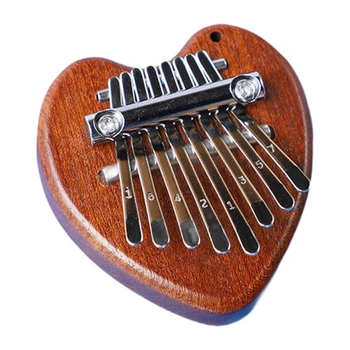Folpus Fingerklavier, Mini-Daumenklavier, 8 Tasten, Zubehör, tragbares Musikinstrument für Musikliebhaber, Kinder, Anfänger, Ornamente, Geschenk , Herz Folpus Fingerklavier, Mini-Daumenklavier, 8 Tasten, Zubehör, tragbares Musikinstrument für Musikliebhaber, Kinder, Anfänger, Ornamente, Geschenk , Herz von Folpus