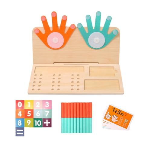 Folpus Fingerzahlen-Zählspielzeug, Finger-Mathespiel, mathematische Addition und Subtraktion für 3-, 4- und 5-Jährige, Einseitige Platine Folpus Fingerzahlen-Zählspielzeug, Finger-Mathespiel, mathematische Addition und Subtraktion für 3-, 4- und 5-Jährige, Einseitige Platine von Folpus