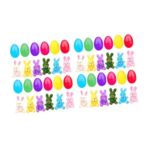 Folpus Gefüllte Ostereier mit Plushie Bunny Dekorative Leuchtende Farben Kreative Korb Stuffers Füllfülle Party Gefälligkeiten Zum Feiern, 24 Set Folpus Gefüllte Ostereier mit Plushie Bunny Dekorative Leuchtende Farben Kreative Korb Stuffers Füllfülle Party Gefälligkeiten Zum Feiern, 24 Set von Folpus