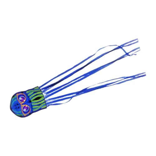 Folpus Große Kite Cartoon Tier Drachen Long Tail Beach Kite fliegen Spiel für Garten, Blau von Folpus