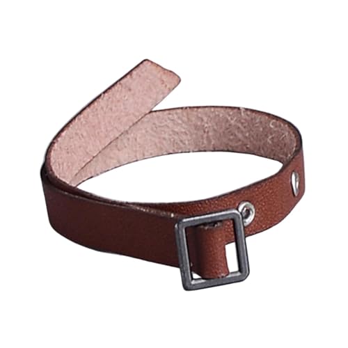 Folpus Gürtel im Maßstab 1/12, Puppenkleidung, Zubehör, Requisiten, Partygeschenk, Kinderspielzeug, Ankleide-Actionfiguren, Gürtel aus PU- für, Braun von Folpus