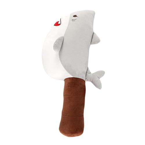 Folpus Haifischplüschspielzeug lebensechte, komfortable Heimdekoration Lustiges Ornament Plüsch gefülltes Tierspielzeug für Wohnzimmer, Grau von Folpus