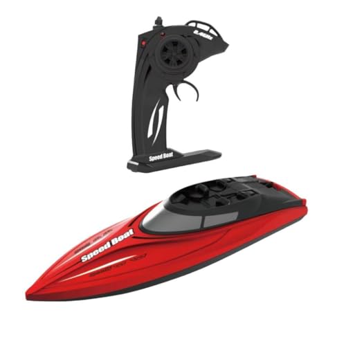 Folpus Hochgeschwindigkeits -Rennboot RC Fernbedienungs -Kontrollboot elektrisches Schnellboot für Kinder Kinder Pools Lakes Jungen, Rot von Folpus
