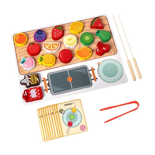Folpus Hölzernen Spielen Lebensmittel Set Play Kitchen Accessoires Kochen Spielzeug DIY Food für Jungen Mädchen , Obstkandierende Haws von Folpus