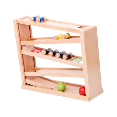 Folpus Holz Ramp Racer Race Track Early Developmental Ball Tracking für 3+ Jahre alte Feiertage von Folpus
