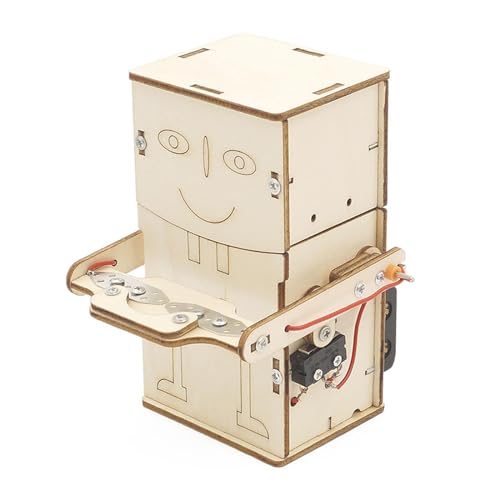 Folpus Holz-Wissenschaftsprojekt-Sets, frühpädagogisch, 3D-Rätsel „Eat Money Robot“, lustig als Geschenk von Folpus