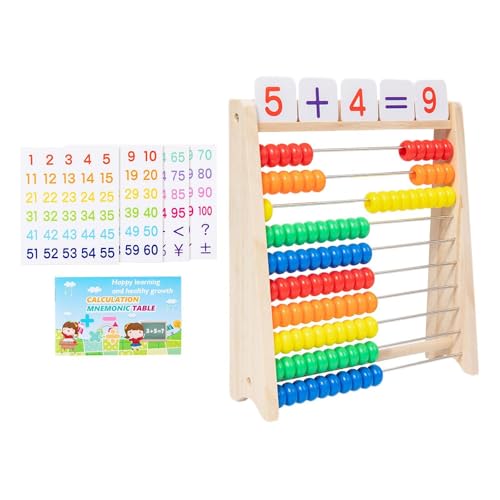 Folpus Holzabakus für Kindermathematik, Mathematikmanipulative, Entwicklungswerkzeugzählständer für Grundschule 1. 2. Klasse, 3 4 5 Jahre alt von Folpus
