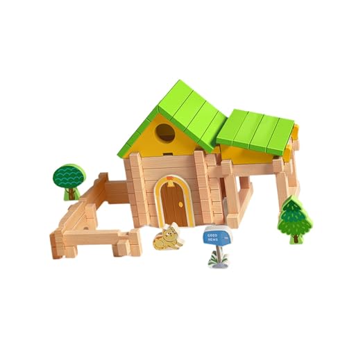 Folpus Holzbausteine, Konstruktionsspielzeug, Zapfenverbindung, pädagogisches Bastelhaus zum Selbermachen für Jungen und Mädchen, Kindergeschenk Folpus Holzbausteine, Konstruktionsspielzeug, Zapfenverbindung, pädagogisches Bastelhaus zum Selbermachen für Jungen und Mädchen, Kindergeschenk von Folpus