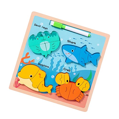 Folpus Holzpuzzle Set für Kleinkinder - Kreatives Lernspielzeug mit Überraschungseffekt von Folpus