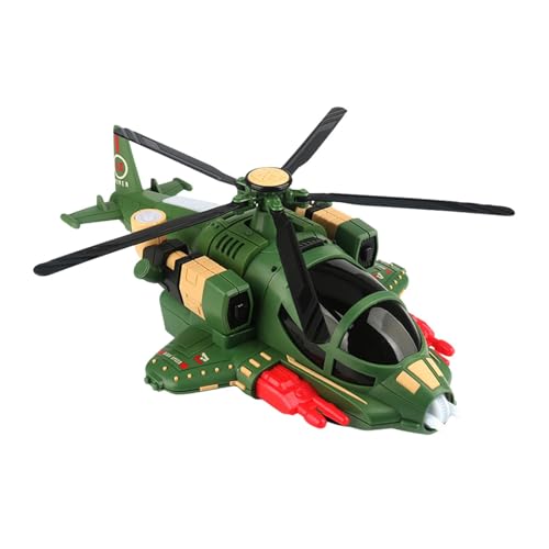 Folpus Hubschrauberspielzeug, Flugzeugspielzeug, verwandelndes frühpädagogisches Universalrad mit Licht und Musik als Geburtstagsgeschenk für Kinder, Hubschrauber von Folpus
