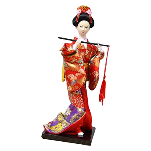 Folpus Japanische Geisha Puppe im Kimono, Handgefertigtes Kunstwerk mit Kirschblüten Folpus Japanische Geisha Puppe im Kimono, Handgefertigtes Kunstwerk mit Kirschblüten von Folpus