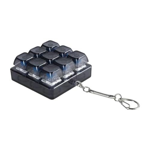 Folpus Keyboard Fidget Keyboard Cube tragbar, einzigartige Geschenke für Erwachsene, Leichte Keychain Dekompression Spielzeug , Schwarz von Folpus