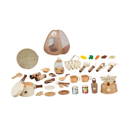 Folpus Kinder-Camping-Ausrüstungsset mit Zelt, vorgetäuschtes Lagerfeuer, Spielzeug-Grill-Grill-Set für Kleinkinder, Jungen und Mädchen, 35 Stück Folpus Kinder-Camping-Ausrüstungsset mit Zelt, vorgetäuschtes Lagerfeuer, Spielzeug-Grill-Grill-Set für Kleinkinder, Jungen und Mädchen, 35 Stück von Folpus
