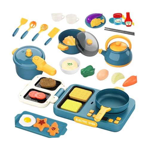Folpus Kinderküchen Spielset, Rollenspiel Modell Kochgeschirr, Rollenspiel Kochset, Lehrreiches Geschenk für Kinder Im Alter von 3–8 Jahren, Partygeschenke, Blau Folpus Kinderküchen Spielset, Rollenspiel Modell Kochgeschirr, Rollenspiel Kochset, Lehrreiches Geschenk für Kinder Im Alter von 3–8 Jahren, Partygeschenke, Blau von Folpus