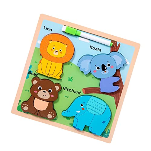 Folpus Kreatives Holzpuzzle für Kleinkinder - Interaktives Lernspielzeug für Kinder im Vorschulalter von Folpus