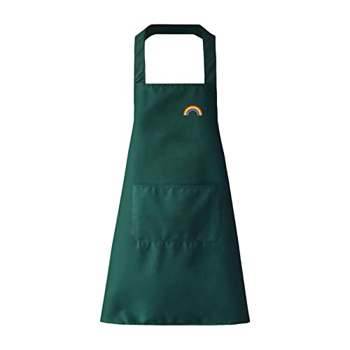 Folpus Küchenschürze, Verstellbar mit Taschen, wasserdichte Lätzchen Kochschürze Zum Kochen, Gärtnern, Restaurants, Malen von Köchen, Grün von Folpus