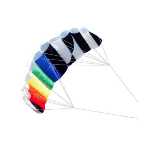 Folpus Line Kite 55 Zoll kein Skelett mit Linien weicher 2 -Saiten -Parafoil -Drachen für Erwachsene für Park Kites Beach Outdoor von Folpus