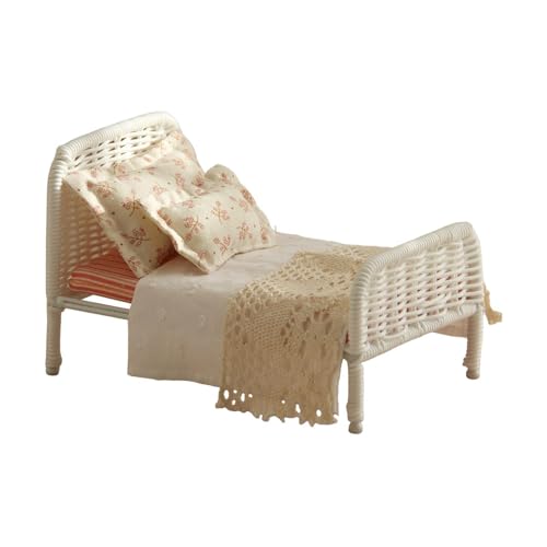 Folpus Maßstab 1:12 Mini-Bett zum Sammeln, vorgeben, Spielzeug, Ornament, DIY-Bett, Modell, Puppenhaus, Möbel, Szene, Puppenhaus-Dekoration, Spitzendecke Folpus Maßstab 1:12 Mini-Bett zum Sammeln, vorgeben, Spielzeug, Ornament, DIY-Bett, Modell, Puppenhaus, Möbel, Szene, Puppenhaus-Dekoration, Spitzendecke von Folpus