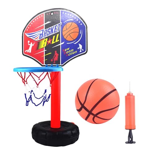 Folpus Mini-Basketballkorb-Set mit Basketball, interaktiven Familienspielen, höhenverstellbar, Innenbereich von Folpus