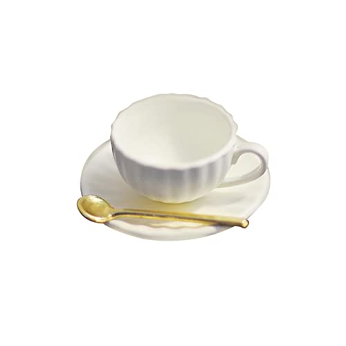 Folpus Mini Kaffeetassen-Set für Puppenhäuser, gelb, 1/6 Skala, praktisches Accessoire von Folpus