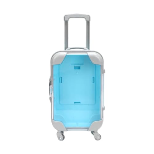 Folpus Mini-Koffer-Wimpernhalter, tragbarer, realistischer, süßer, leerer Miniatur-Puppenkoffer, Gepäckaufbewahrungsbox für Spielset-Make-up, Blau Folpus Mini-Koffer-Wimpernhalter, tragbarer, realistischer, süßer, leerer Miniatur-Puppenkoffer, Gepäckaufbewahrungsbox für Spielset-Make-up, Blau von Folpus